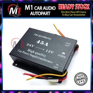 【Ready Stock】24V to 12V Car DC Power Electric Buck Transformer Converter Adapter 45A Truck Lorry Bus