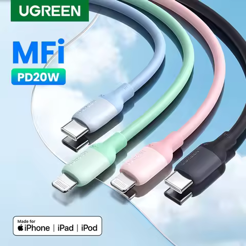 UGREEN MFi Silicone USB C to Lightning Cable 20W PD for iPhone 14 13 12 Pro Max Fast Charging for Ph