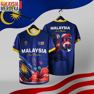 [Merdeka 68] 2025 Malaysia Independence Day 68th Anniversary Sports Quick-Drying Jersey Casual Outdo