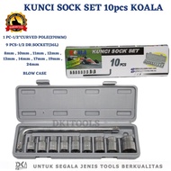 A&Z Socket Wrench Shock Wrench PVC Socket Wrench Set 8-24mm 10 PCS