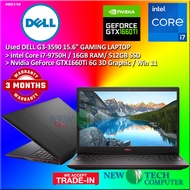 #DG110 USED DELL G3-3590 Gaming Laptop G3-3590 intel i7-9750H 16GB 512GB SSD NVIDIA GTX1660TI 6GB FH