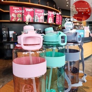 Big Water Bottle Tumbler Beautiful BPA Free 1000ML 1L Ready Stock Local Seller Free Straw