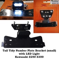 Kawasaki Z250 Z300 Plate Holder Tail Tidy with LED Light