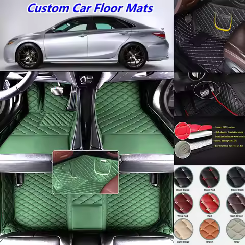 Custom Car Floor Mats For Hyundai Accent Verna Solaris Auto Carpets Accessories Waterproof Leather F