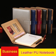 (Free logo engraving) A5/B5 leather loose-leaf notebook, business office notebook, meeting minutes n