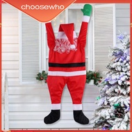 【Choo】Santa Claus Climbing Decoration Durable Plush Santa Claus Climbing Ornaments Outdoor Christmas