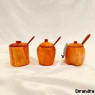 KAYU WOODEN SPICE CONTAINER / KITCHEN SPICE CONTAINER SET / SAUCE CONTAINER / SAUCE CONTAINER / SPIC