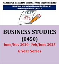 Igcse BUSINESS STUDIES 0450(PAPER 1&2) 2020 -Feb/June 2025 Past Papers.