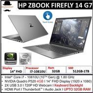 HP ZBook Firefly 14 G7 i7 10th Gen Laptop | 1 Year Warranty T&C | 16GB 512GB SSD | NVIDIA 4GB GPU | 
