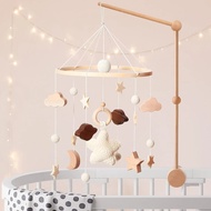 Baby Crib Mobile Wooden Wind Chime Bed Bell Neutral Baby Crib Baby Mobile for Crib Ceiling Mobile Ba