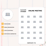 Laptop Online Meeting – Tiny Icon Sticker, Bujo, Hobonichi, Kinbor & Planner Stickers