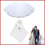 Porch Geese Clothes Garden Geese Wedding Outfits Outdoor Animal Sculpture Costume Dress Wedding Deco