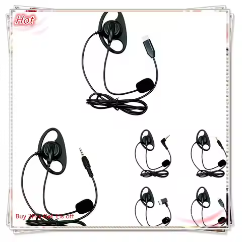 Unilateral Headphone With Flexible Mic with 360 Degree Adjustable Boom Arm For Museums Docents And D