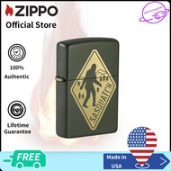 Zippo Sasquatch Design Green Matte Windproof Pocket Lighter | Zippo 49246 ( Lighter without Fuel Ins