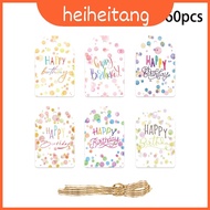 Paper Birthday Party Decorations With Cartoon Candle Hang Tags For Venue Accent Pack 60 Of