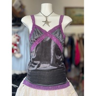 [2hand_thrift] Japanese velvet tank top M Bust 80-84 length 60