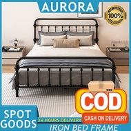 Simple modern iron frame bed is an apartment dormitory hotel single bed double bed bed frame