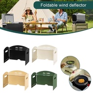 LANFY Folding Gas Stove Windshield Stainless Steel Four-fold Cassette Windproof Shield Camping BBQ B