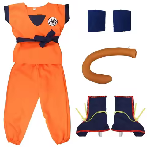 Halloween Adult Kids Son Goku Cosplay Costumes Suits Krillin Outfits Anime Party Child Costumes Tail