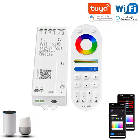 Tuya 2.4G WIFI LED Controller DR03W/DR04W Light Modulator Works With Google Home Alexa Control WS281