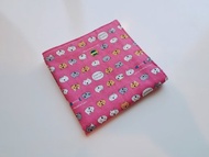 貓和鯖魚罐頭_玫瑰紅_雙面日本二重紗手帕