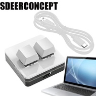 SDEERCONCEPT Copy Paste Keypad, Mini Red Switch Custom Mini 2 Key Keypad, Hot Swap Mechanical Key Ac