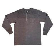 WEST RIDE Vintage Henley Neck Long Sleeve Made in Japan (Size 40/42, Fade Black/Natural)
