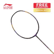 LI-NING AERONAUT 9000I BADMINTON RACQUET - BLACK/GOLD/PURPLE - AYPR004-4
