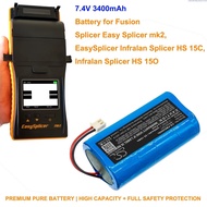 2026 Replacement 7.4V 3400mAh Li-ion Battery RR201021 for Fusion Splicer Easy Splicer mk2, Splicer H