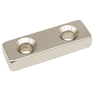 30x10x5mm rectangular magnet with 2 beveled holes (SCREWLING, SCREWS)