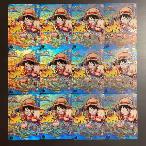 One Piece TCG OPCG English Leader card Luffy x Pikachu EB02-010 OP11-040 OP09-061 Foil Textured Card