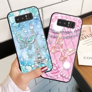 Case For Samsung Note 8 9 10 Lite Plus Silicoen Phone Case Soft Cover Diamond Butterfly