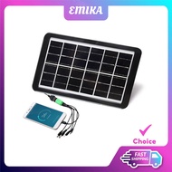 Emika Choice 6W 6V 3M Cable Solar Panel with Charger Portable For Outdoor USB Fast Phone Charging