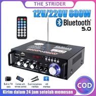 BT-298A Bluetooth EQ Audio Amplifier Karaoke Home Theater FM Radio 600w Amplifier BT 298A