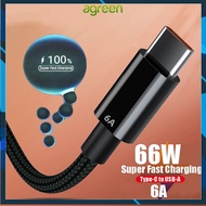 Agreen 6A 66W USB Type C Cable Super Fast Charger Cable Fast Charging Cable USB-C Type-C Data Cord