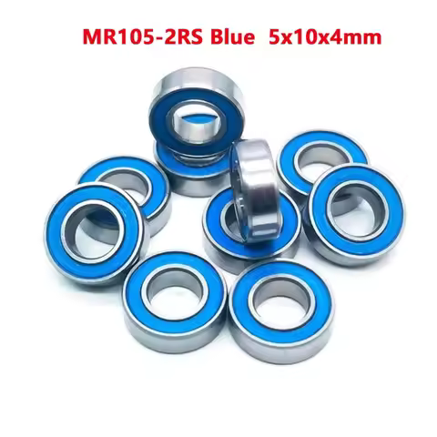10/50PCS MR105 RS Bearing MR105-2RS Blue Bearing ABEC-5 5x10x4mm Miniature MR105RS Ball Bearings Dou
