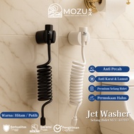MOZU Jet Shower Spray Washer Bidet Hose MZU-402BD Flexible Spiral Black White Bidet Spray Bidet Hose
