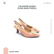 LA BELLA  รองเท้าคัชชูส้นสูงหนังแกะ รุ่น LB AMORE QUEEN  SLINGBACK HEELS - COLORFUL