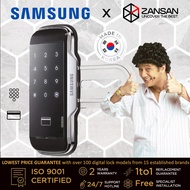 Samsung SHS- G510 (ex-SHS- G517) Double Leaf Digital Glass Door Lock // Passcode / RFID Card / 2 Years Warranty // Glass Door Lock / Office Digital Lock / Digital Lock/AA Batteries / Installation Included