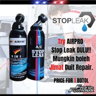GERMANY ❌AC STOP LEAK❌5 IN 1 CAR R134 DIY AIR COND STOP LEAK TOP UP R134A COMPRESSOR OIL TREATMENT UV 85G TAMBAH GAS