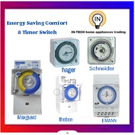 HAGER EH711/ Schneider CCT15101 / MAXGUARD Q24TS / THEBEN / EMANN 24HRS DB WIRING TIMER