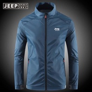 Jeep Spirit 1941 estd Mens Sunscreen Clothing UV Protection Outdoor Sports Skin Clothing Windproof J