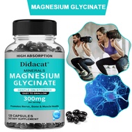 Didacat Magnesium Glycine 300 mg, a chelated magnesium glycine supplement, supports nerve, bone, and