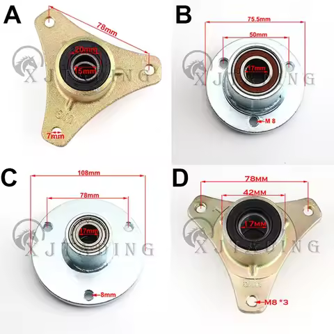 5" 6" 3-Stud Front Wheel Hub for 110cc 168F 200F Go Kart ATV UTV Buggy Quad Bike Drift Racing Parts 
