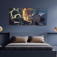 Demon Slayer Zenitsu Unframed Canvas Wall Art Anime Art Demon Slayer Poster Anime Print Art