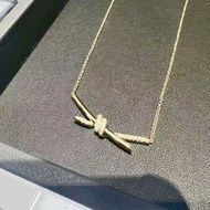 TIFFANY & CO Knot Necklace 18K Gold Diamonds 金色 頸鏈 項鏈 69544797