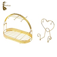 [kokiya] Cup Drying Rack Stand, Dry Rack with Removable Glass Cup Stand, Modern Bottle Rack Cup Meta