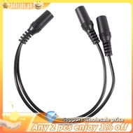28cm 3.5mm Female to Dual Jack Female Y Splitter Stereo Audio Cable Black