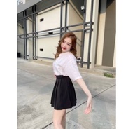 เสื้อนักศึกษาคอจีนเสื้อคอจีน ผ้าดิบ ผ้านิ่ม
