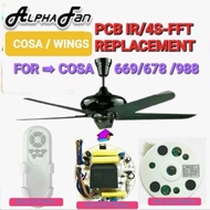 💗ORIGINAL💗ALPHA COSA/WINGS FAN REMOTE CONTROL PC BOARD IR/4S-FFT REPLACEMENT IR/3S-FT FOR WINGS & CO